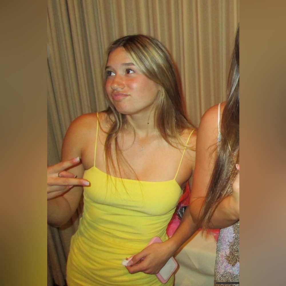 Yellow Spaghetti Strap Dress